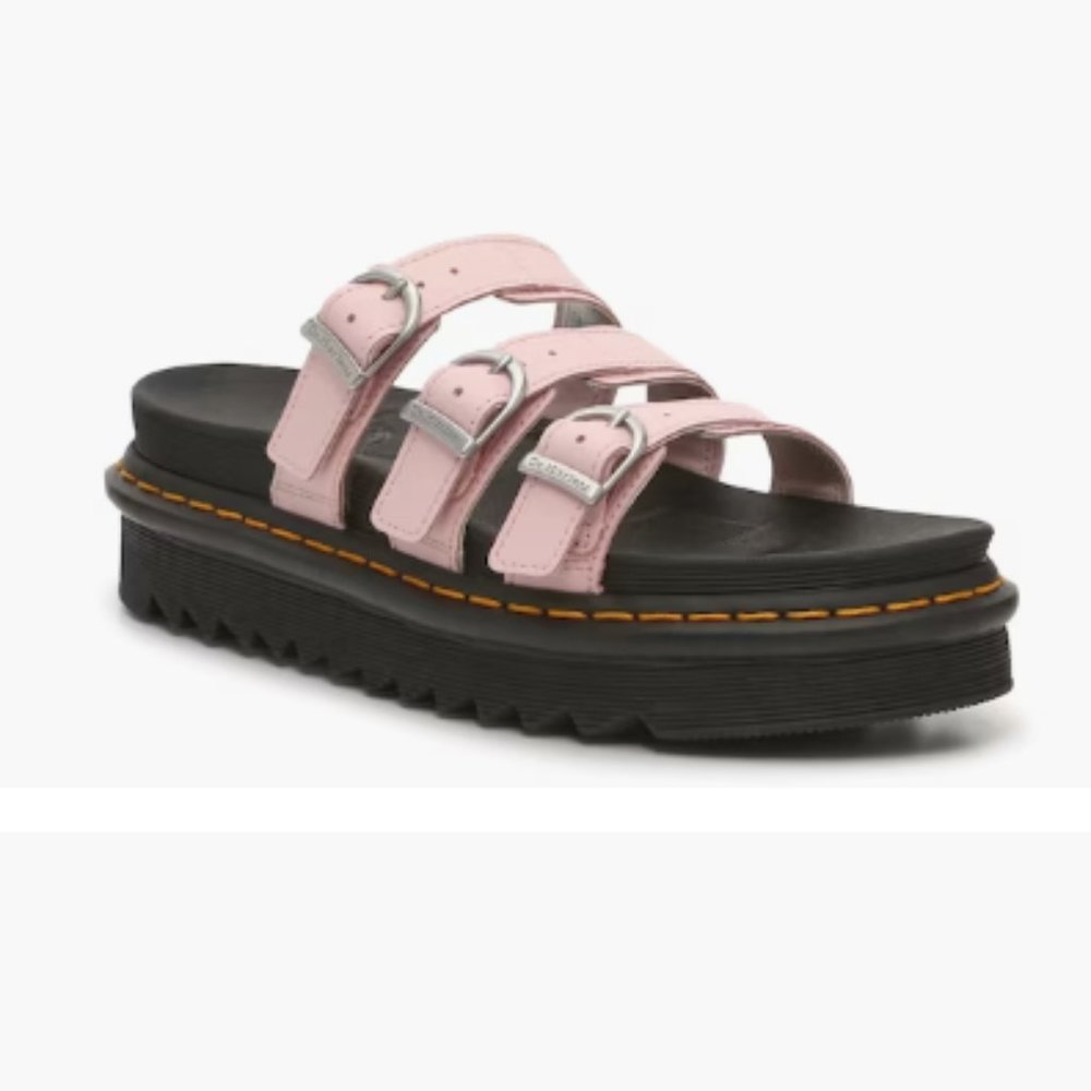 Dr. Martens Blaire Leather Slide Sandals 3 Straps